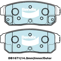 Brake Disc Pad Set  Bendix DB1671 GCT For MAZDA RX-8 SE17 1.3L SUZUKI IGNIS FH 1.5L