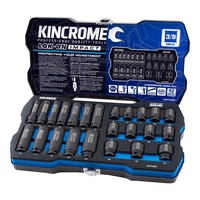 KINCROME LOK-ON™ Standard & Deep Impact Socket Set 24 Piece 3/8" Drive - Metric K27080