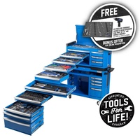 KINCROME CONTOUR® Tool Workshop 551 Piece 17 Drawer Wide 1/4, 3/8 & 1/2" Drive P1810