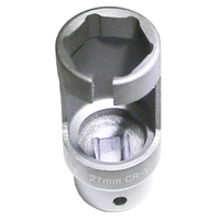 27mm 6Pt. Open Split Sensor/ Injector Socket 80mm long T&E Tools 4039