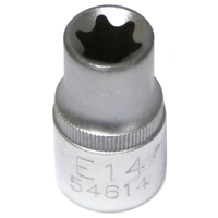E14 1/2" Drive E-Series Female Torx Sockets (Standard Length) T&E Tools 54614