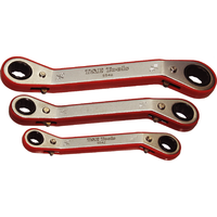 3 Piece SAE Offset Ratchet Ring Set (12 Point) T&E Tools 5571
