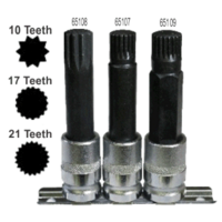3 Piece BMW Rim Lock Sockets 21T/17T/10T T&E Tools 65110