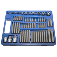 61 Piece Torx/Spline/Hex/Screwdriver Bits & "E" Series Sockets T&E Tools CL161