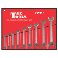 9 Piece SAE Open-End Wrench Set T&E Tools EW110