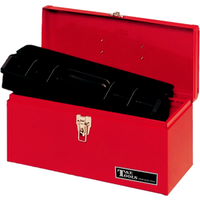 Metal Tool Box 16" With Plastic Tote Tray T&E Tools HM1630