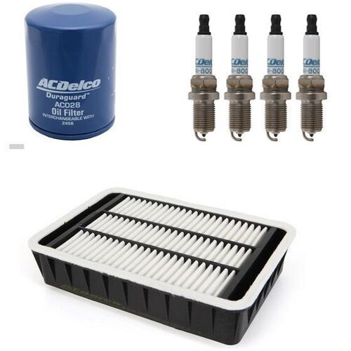 OIL AIR FILTERS & SPARK PLUG SERVICE KIT ACDelco suitable for CJ LANCER 2.0L 2.4L MITSUBISHI
