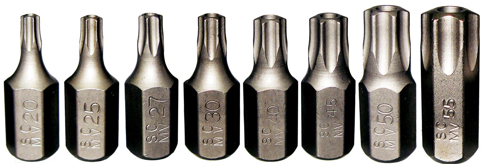 9pc torx plus insert bits 10mm hex t20 t55 30mm long t e tools 91141 