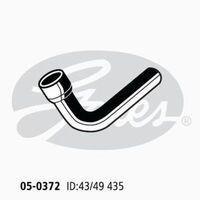 Radiator Hose Lower Gates 05-0372 for FORD F350 4.9L 1974-1985