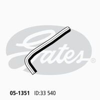 Radiator Hose Lower Gates 05-1351 for Toyota Tarago 2.2L 1984-1990