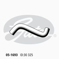 Radiator Hose Lower Gates 05-1693 for 1.8L Toyota Corolla CE90 1987-91