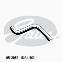 Radiator Hose Upper Gates 05-2051 for Holden Barina TK Hatchback 1.6 Petrol F16D3