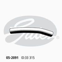 Radiator Hose Upper RH Gates 05-2091 for Mitsubishi Lancer CG,CH,CJ Sedan 2.0 Petrol 4B11