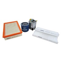 Service Filter Kit Oil Air Fuel Cabin ACK12 AcDelco For Nissan Navara D40 Cab Chassis dCi 2.5LTD - YD25DDTi