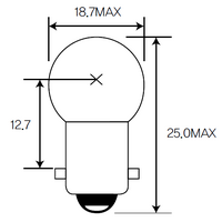 Bulb, indicator,Bulb, taillight,Bulb, reverse light,Bulb, reading light Acdelco ACR10W