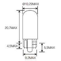 Bulb, indicator,Bulb, taillight,Bulb, reverse light,Bulb, reading light Acdelco ACT10