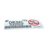 Label  No Bio Diesel 1K0010497C for Volkswagen