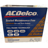 Car Battery 22F680SMF ACDelco Suits Commodore VT VX VY VZ Falcon Camry