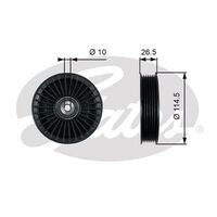 Gates DriveAlign Idler Pulley 36212 For HOLDEN MERCEDES-BENZ