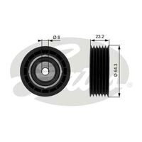 Drive Align Idler Pulley Gates 38083 For SAAB 9-3 9-5900