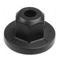 Genuine BMW Hex-Head Plastic Self-Threading Flange Nut (51161943122) with a 10mm head size