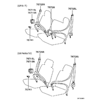 Seat Belt rhf mitsubishi L200