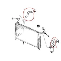 RADIATOR HOSE KIT suitable for Holden COMMODORE VT V8 5.7L LS1 GENUINE TOP BOTTOM HOSE 97-01