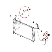 RADIATOR HOSE KIT suitable for Holden COMMODORE VY V8 5.7L LS1  GENUINE TOP BOTTOM HOSE 02-04