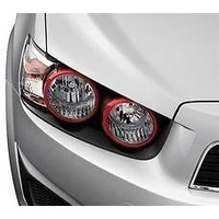 RED HEADLAMP SURROUNDS suitable for Holden TM BARINA GENUINE BRAND NEW Add some bling