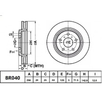 Brake Disc Rotor Bendix BR040