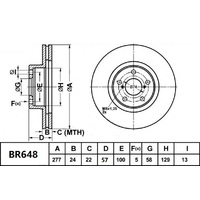 Bendix Brake Disk Rotor  BR648