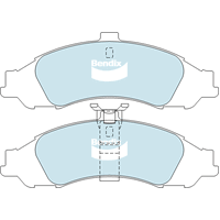 Brake Pads General CT Bendix DB1331GCT for Holden Commodore VZ Ute 5.7 i V8 5.7LTP LS1