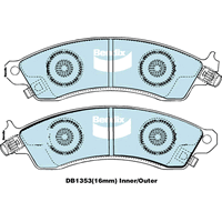 Brake Disc Pad Set Front Bendix DB1353 GCT For CHEVROLET FORD HOLDEN HSV