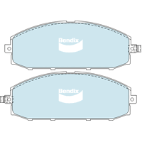Brake Pads H/Duty Bendix DB1361HD for Nissan Patrol Y61 GR  GU Station Wagon D 4x4 4.2LTD TD42
