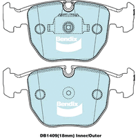 Brake Disc Pad Set Front Bendix DB1409 GCT For BMW 5/7/X5/