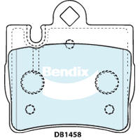 Brake Disc Pad Set  Bendix DB1458 GCT  For MERCEDES-BENZ S-CLASS