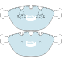Brake Pads 4WD/SUV Bendix DB14954WD for BMW X5 E53 SAV 4.4i 4.4LTP M62TUB44 (448S2)