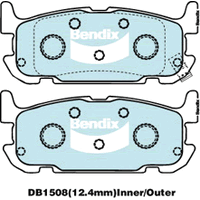 Brake Disc Pad Set  Bendix DB1508 GCT For MAZDA MX-5 NB 1.8