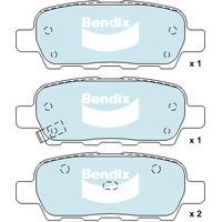Brake Pads General CT Bendix DB1509GCT for Nissan 350 Z Z33 Roadster 3.5 3.5LTP VQ35DE
