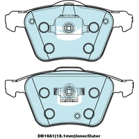 Brake Pads 4WD/SUV Bendix DB16614WD for Volvo XC90 275 SUV D5 2.4LTD T D5244T18