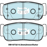 Brake Disc Pad Set  Bendix DB1673 GCT
