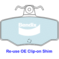 Brake Disc Pad Set Rear Bendix DB1718 GCT For NISSAN PULSAR N16