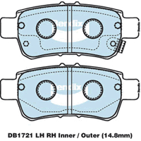 Brake Disc Pad Set  Bendix DB1721 GCT For HONDA ODYSSEY RB 2.4