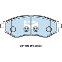 Brake Disc Pad Set Front Bendix DB1725 GCT For DAEWOO KALOS BARINA KLAS TK