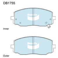 Brake Disc Pad Set  Bendix DB1755 GCT For CITROEN XSARA N1 N7 1.8L 2L PEUGOT 206 1.4L