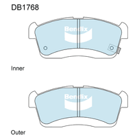 Brake Pads General CT Bendix DB1768GCT for Daihatsu Copen L880 Convertible 0.7 (L880) 0.7LTP JB JB DET