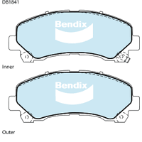 Brake Pads H/Duty Bendix DB1841HD for Holden Colorado RG Cab Chassis 2.8 TD 4x4 (U148BK) 2.8LTD LWH