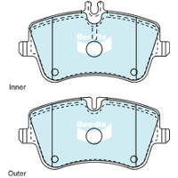 Brake Disc Pad Set  Bendix DB1921 ULT For MERCEDES-BENZ C-CLASS CLK CL203