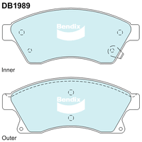 Brake Disc Pad Set Front Bendix DB1989 GCT For HOLDEN ASTRA CRUZE PJ JG JH