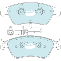 Brake Pads General CT Bendix DB2202GCT for Audi A8 4E2 4E8 Sedan quattro 4.2LTP BFM